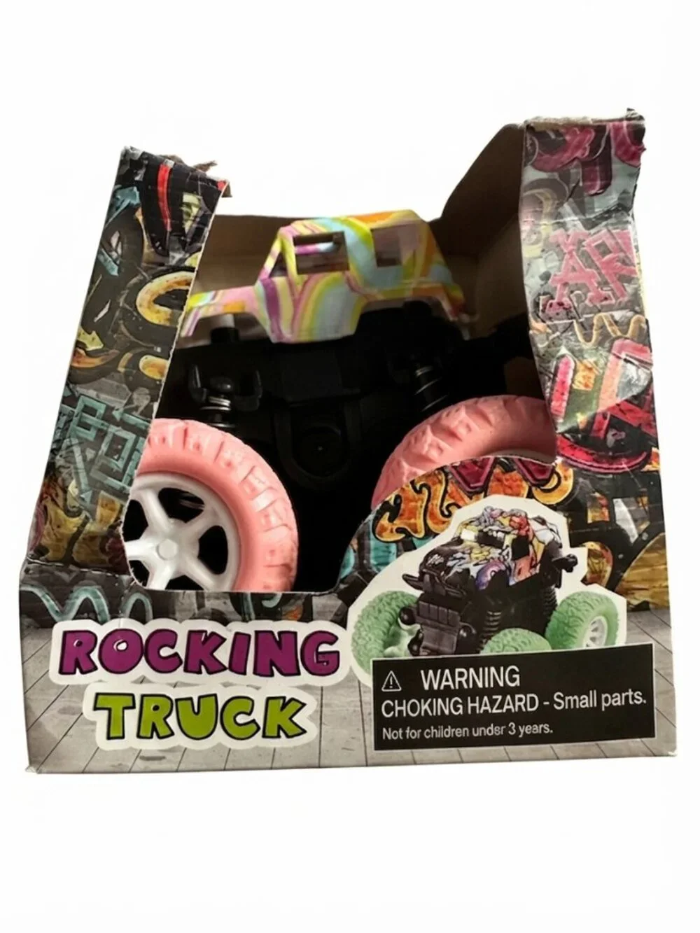 Keycraft Rocking Monster Truck Pink Tie Dye Wheels NIB